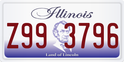 IL license plate Z993796