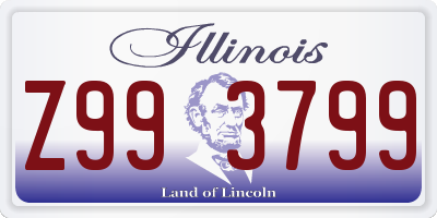 IL license plate Z993799