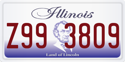 IL license plate Z993809