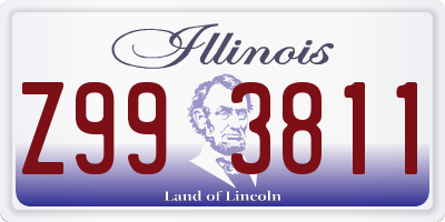 IL license plate Z993811