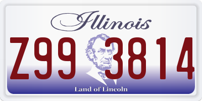 IL license plate Z993814