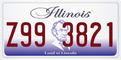 IL license plate Z993821