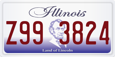 IL license plate Z993824