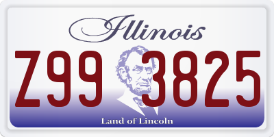 IL license plate Z993825