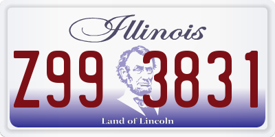 IL license plate Z993831