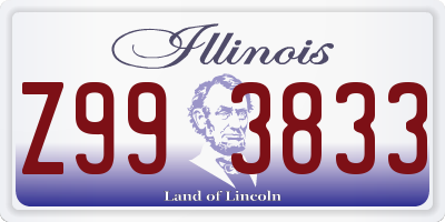 IL license plate Z993833