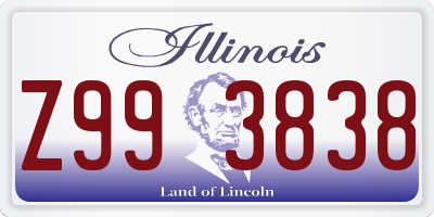 IL license plate Z993838