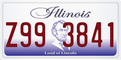 IL license plate Z993841