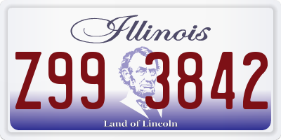 IL license plate Z993842