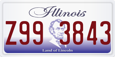 IL license plate Z993843