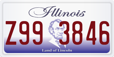 IL license plate Z993846