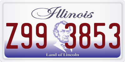 IL license plate Z993853