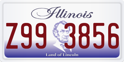 IL license plate Z993856