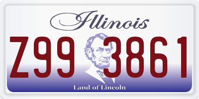 IL license plate Z993861