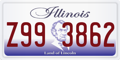 IL license plate Z993862