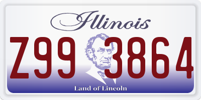 IL license plate Z993864