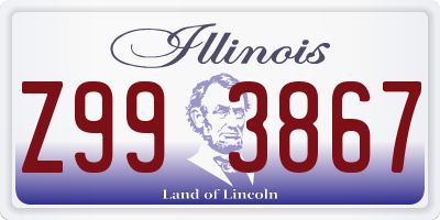 IL license plate Z993867