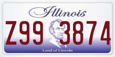 IL license plate Z993874