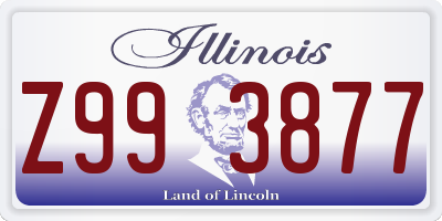 IL license plate Z993877