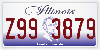 IL license plate Z993879