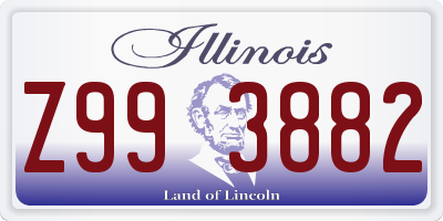 IL license plate Z993882