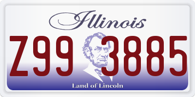 IL license plate Z993885