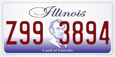 IL license plate Z993894