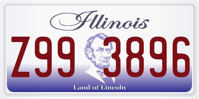 IL license plate Z993896