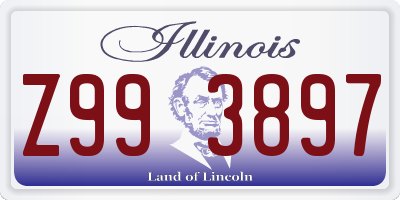 IL license plate Z993897