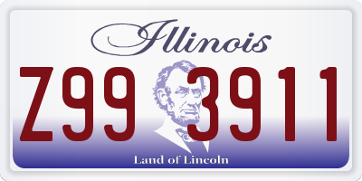 IL license plate Z993911