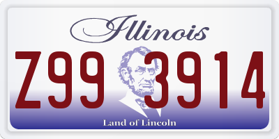 IL license plate Z993914
