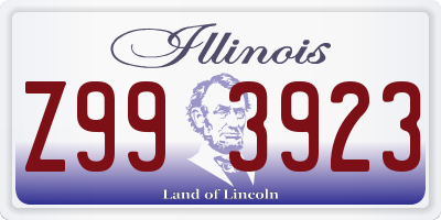 IL license plate Z993923