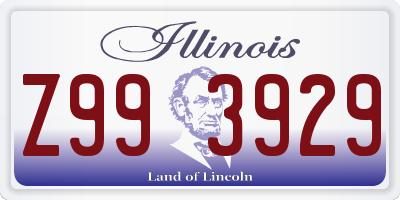 IL license plate Z993929