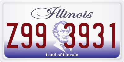 IL license plate Z993931