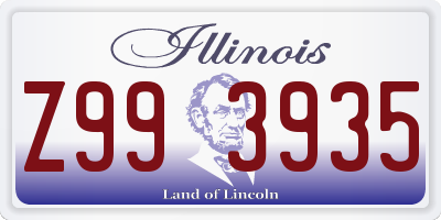 IL license plate Z993935