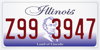 IL license plate Z993947