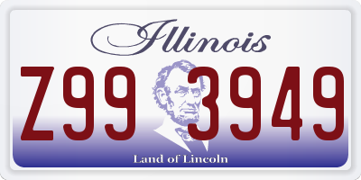 IL license plate Z993949