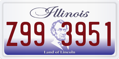 IL license plate Z993951