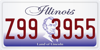 IL license plate Z993955