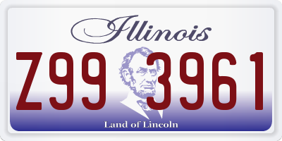 IL license plate Z993961