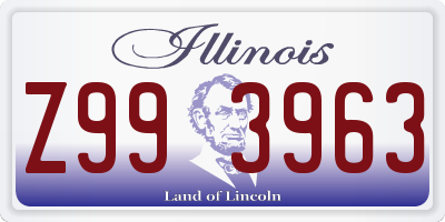 IL license plate Z993963