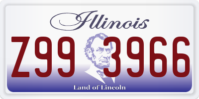 IL license plate Z993966