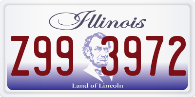 IL license plate Z993972