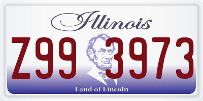 IL license plate Z993973