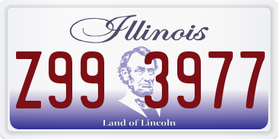 IL license plate Z993977