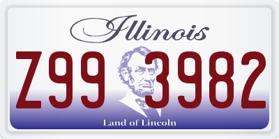 IL license plate Z993982