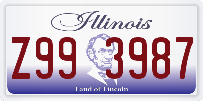 IL license plate Z993987