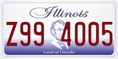 IL license plate Z994005