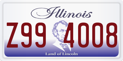 IL license plate Z994008