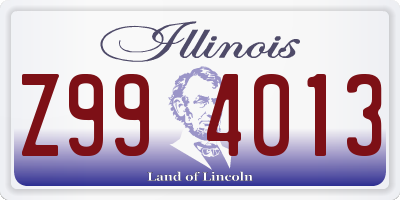 IL license plate Z994013